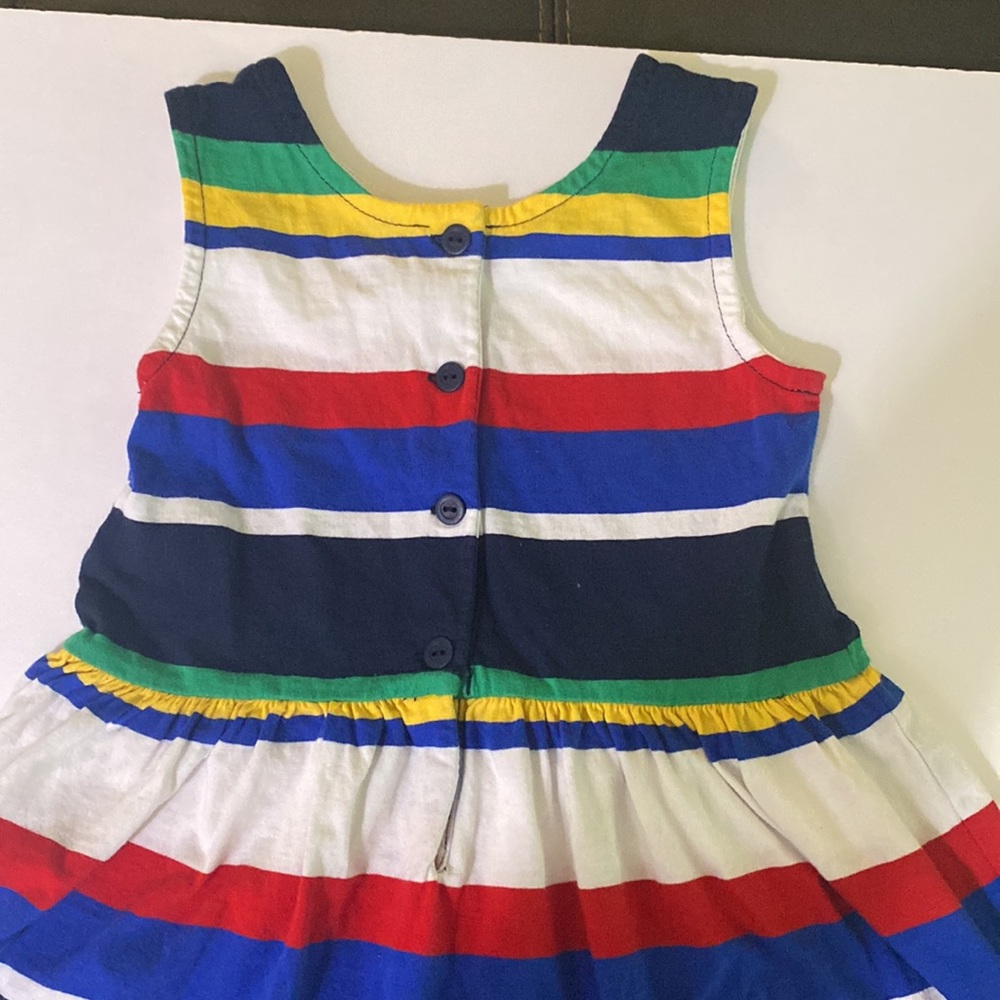 Ralph Lauren Polo little Girls Stripe Cotton Jersey Dress - Picture 4 of 4